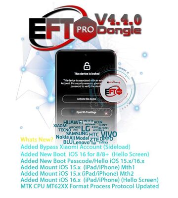 آخرین نسخه نرم افزار دانگل EFT PRO DONGLE v4.4.2 is Released   